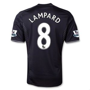 13-14 Chelsea 8 LAMPARD Black Away Soccer Jersey Shirt - Official