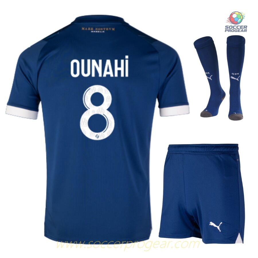 OM Player Version 2023 2024 AWAY CHILDREN'S KIT JERSEY OUNAHI