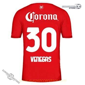Toluca VENEGAS 30 Home Football Jersey for the 23-24 Season