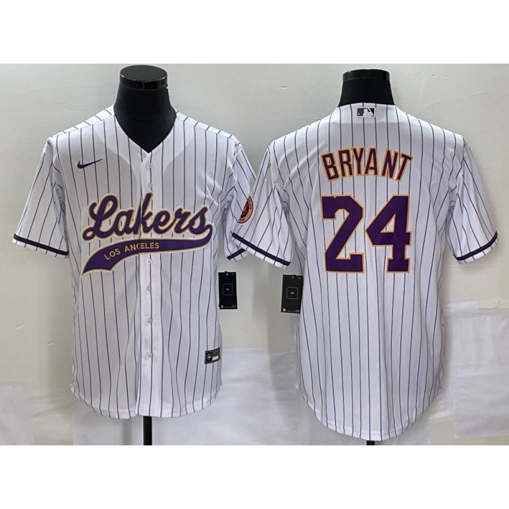 Fan Favorite Premium Men's LAL #24 Kobe White Basketball Jersey