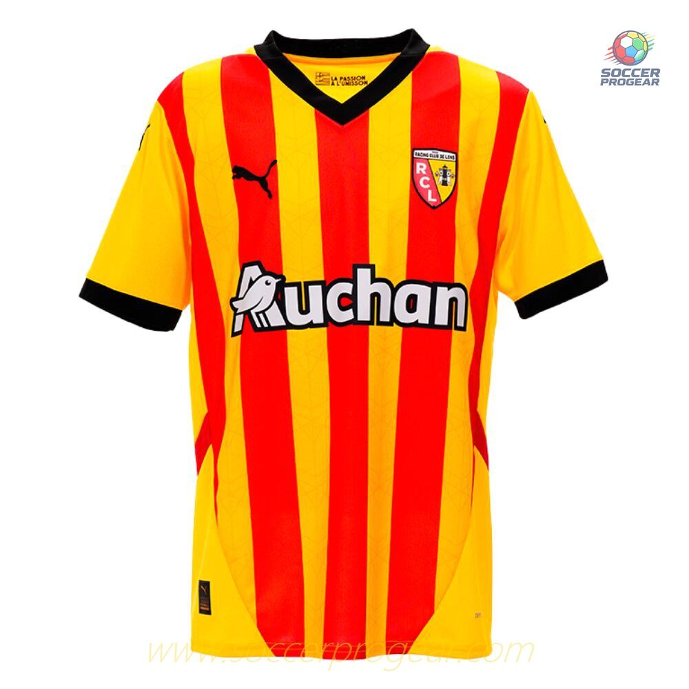 RC Lens Home Team Soccer Jersey 2024-2025 Season Ladies