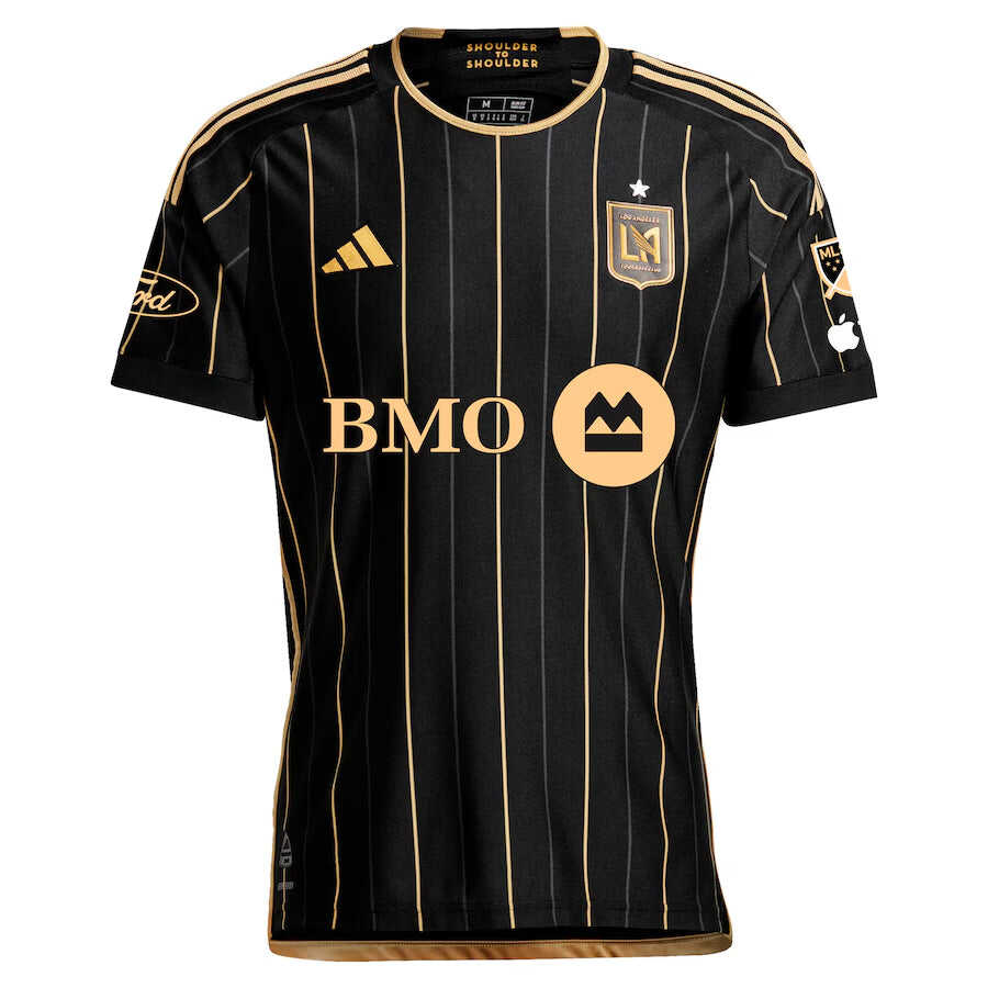 Fan Version Men's LAFC #7 Son Heung-Min Black Home 2024 Authentic Kit