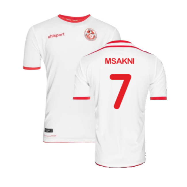 Tunisia 2018 Home Shirt ((Excellent) M) (Msakni 7)