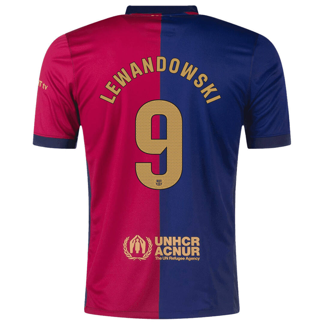 Barcelona 2425 Home Shirt LEWANDOWSKI 9 - Official Replica 12013