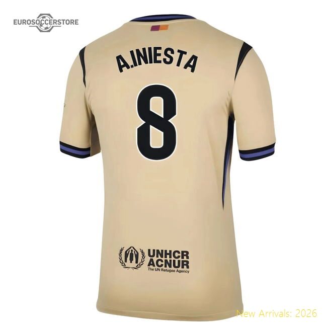 Top-Quality 2025-2026 Barcelona Away Shirt (A.Iniesta 8)