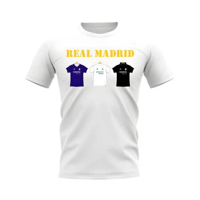 Real Madrid 2002-2003 Retro Shirt T-shirt - Text (White) (Hierro 4)