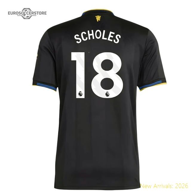 Premium 2025-2026 Man Utd Authentic Third Shirt (scholes 18)