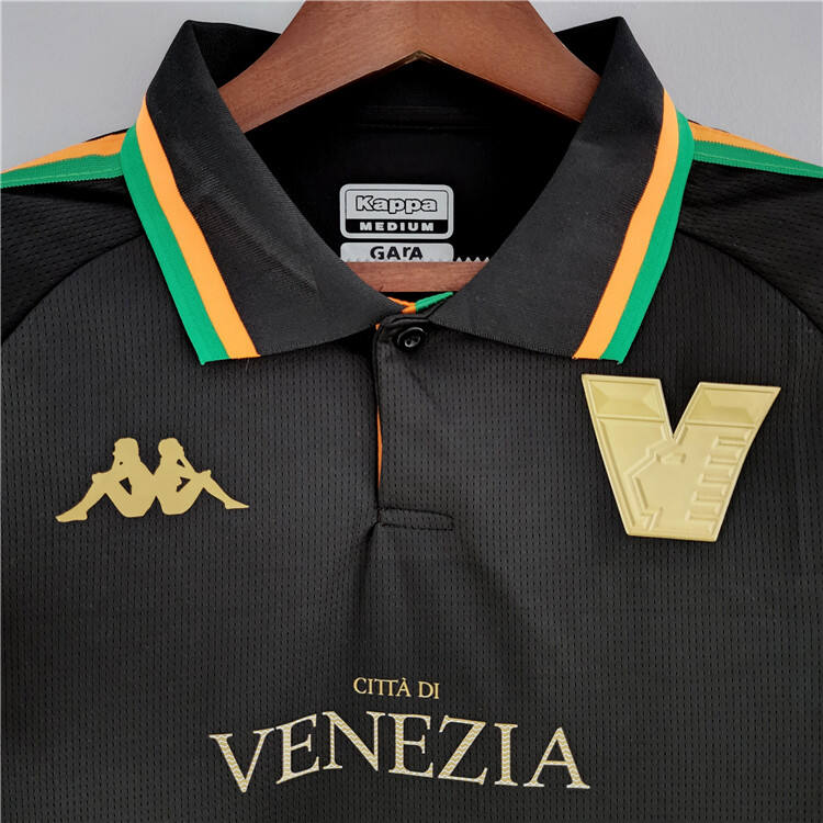 Venezia FC 2223 Home Black Long Sleeve Soccer Jersey Football Shirt -