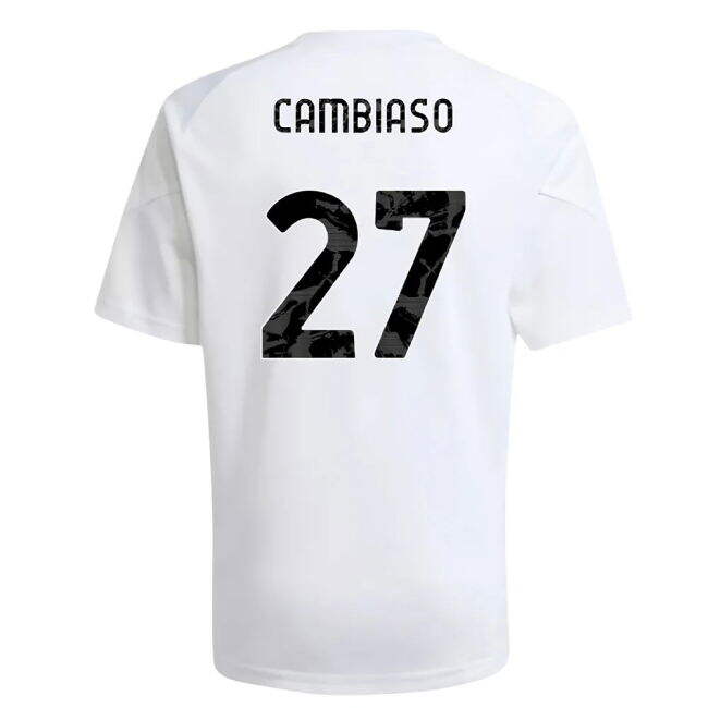 Juve Juventus Training Shirt White Kids Cambiaso #27 Superior Craf...