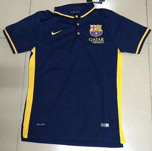 Barcelona Navy Polo 2016-17 Shirt - Official Replica 12442