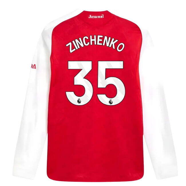 2025-2026 Arsenal Authentic Long Sleeve Home Shirt (Zinchenko 35) (...
