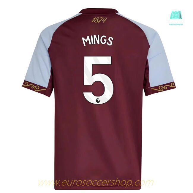 2025-2026 Aston Villa Home Shirt (Kids) (Mings 5)