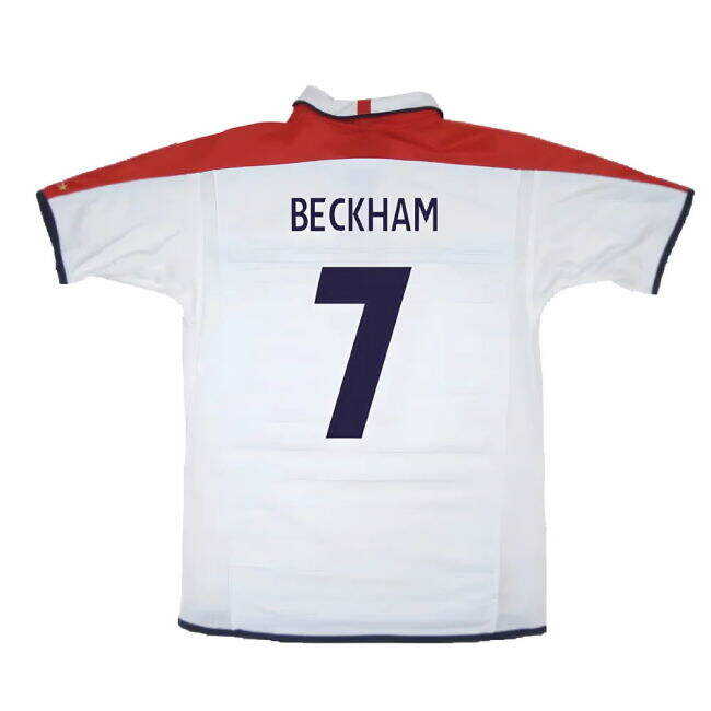 Sweet England 2003-05 Home Shirt ((Very Good) L) (Beckham 7) Playful