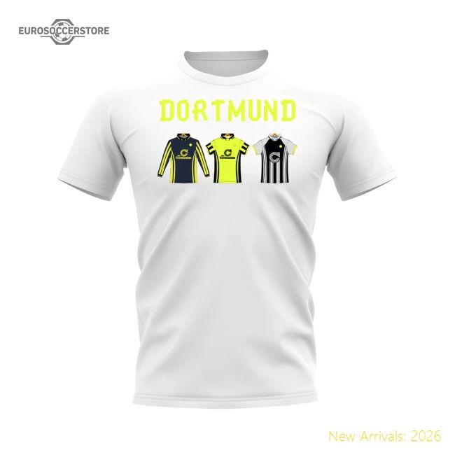 Premium Dortmund 1996-1997 Retro Shirt T-Shirt - Text (White)