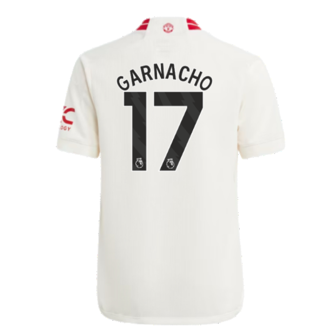 2023-20 Man Utd Third Football Shirt Garnacho Name & Number M S Kids