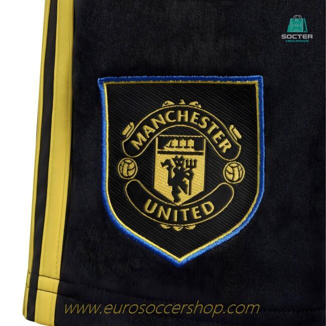 2025-2026 Man Utd Third Shorts (Black) - Kids