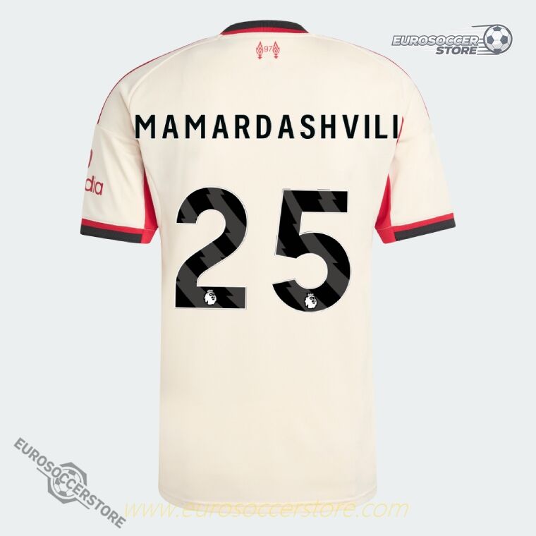 MAMARDASHVILI's 25-26 Season Liverpool Away Jersey - Number 25