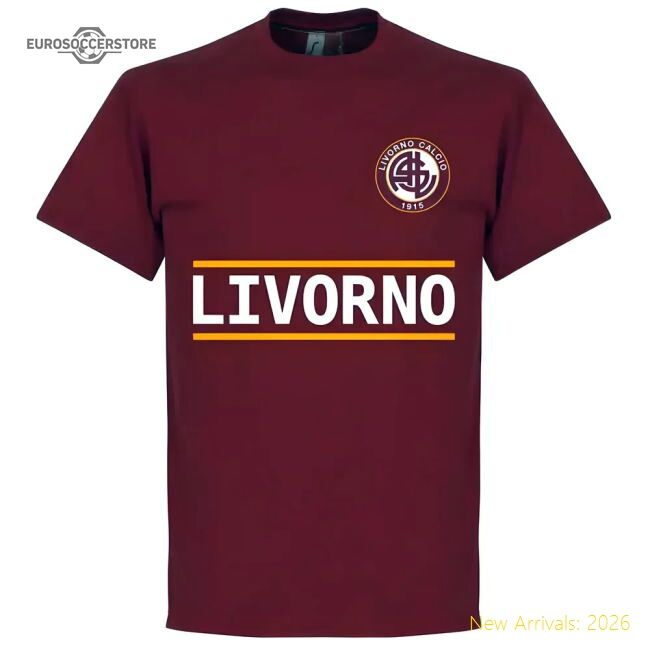 Outstanding Livorno Lucarelli 99 Team Casual Tee - Maroon
