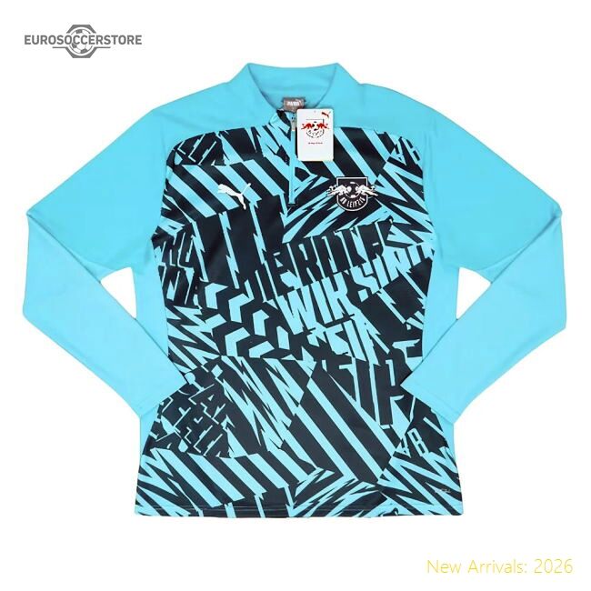 Trending 2024-2025 Red Bull Leipzig Pre-Match 1/4 Zip Top (Aqua)