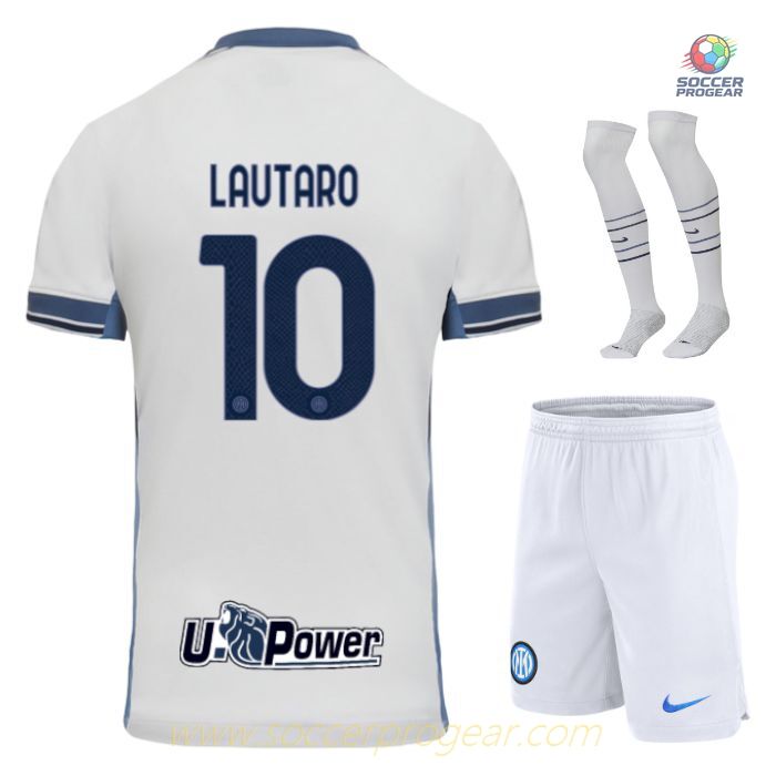 Inter Milan Away Youth Soccer Uniform Team Jersey 2024-2025 Season Lautaro
