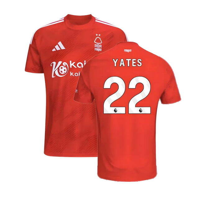 Licensed 2024-2025 Nottingham Forest Home Shirt (Yates 22)