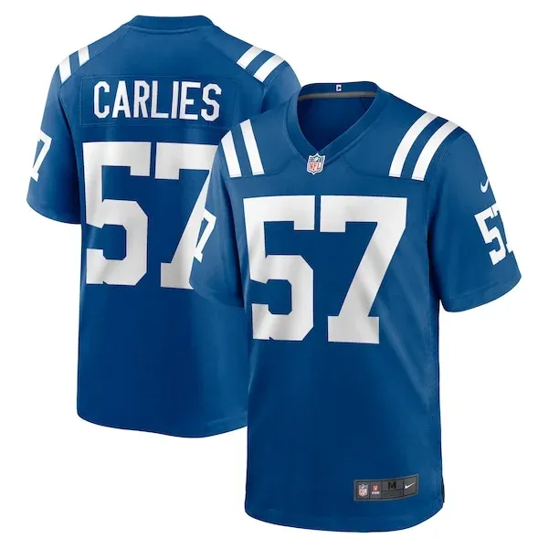 None Jaylon Carlies Game Jersey - Royal | NFL Player Jersey | NFL Foot