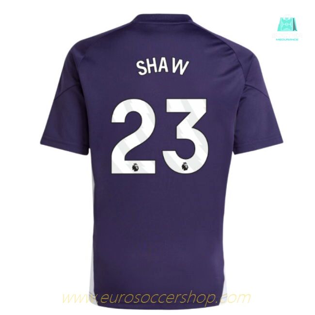 2025-2026 Man Utd Training Jersey (Aurora Plum) - Kids (Shaw 23)