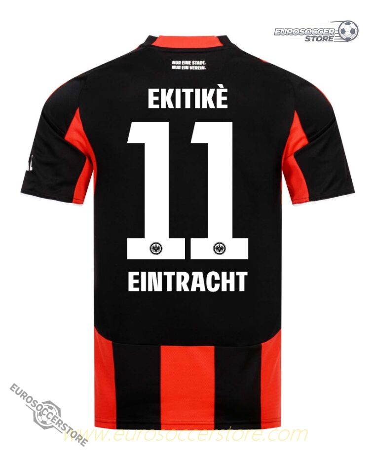 Eintracht Frankfurt 25-26 Season Home Jersey with EKITIKÈ 11 Printing