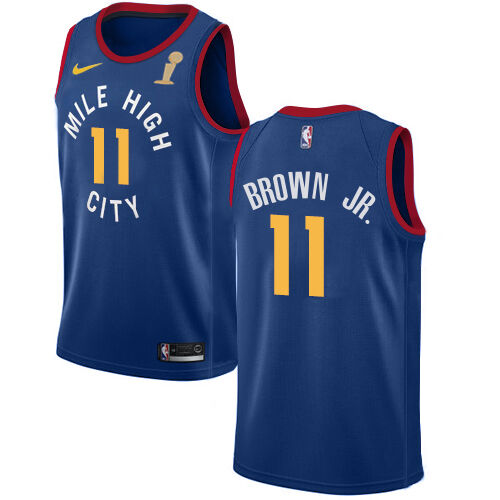 Nuggets #11 Bruce Brown Professional 2023 Finals NBA Jersey - Brown