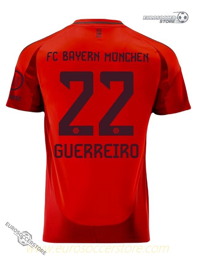 Bayern Munich's Guerreiro 22 Home Jersey for the 24-25 Season