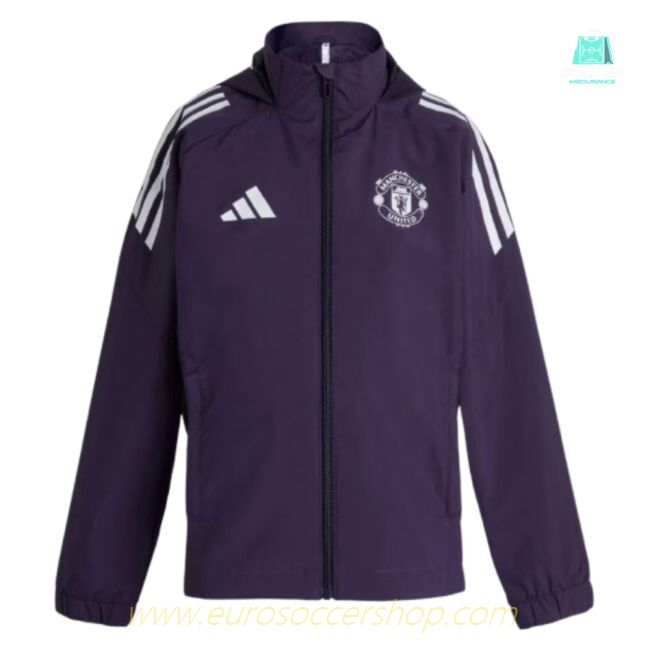 2025-2026 Man Utd Allweather Jacket (Aurora Plum) - Kids