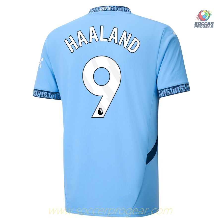 Manchester City Home Football Team Jersey 2024-2025 Season Haaland