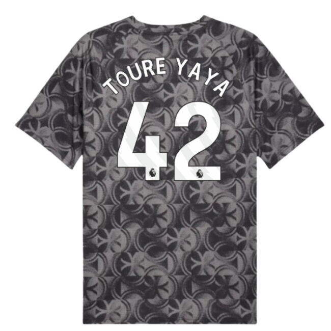 2025-20 Man City Home Soccer Jersey Toure Yaya (42) L M S