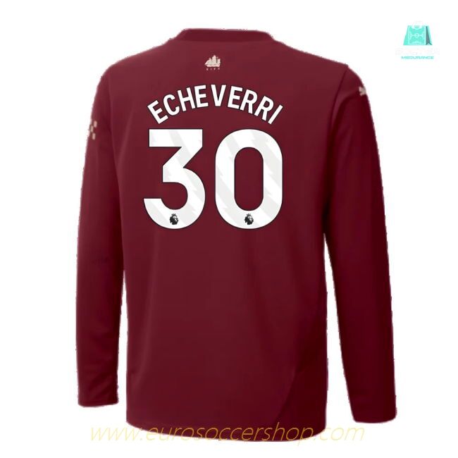 2024-2025 Man City Third Long Sleeve Shirt (Kids) (Echeverri 30)