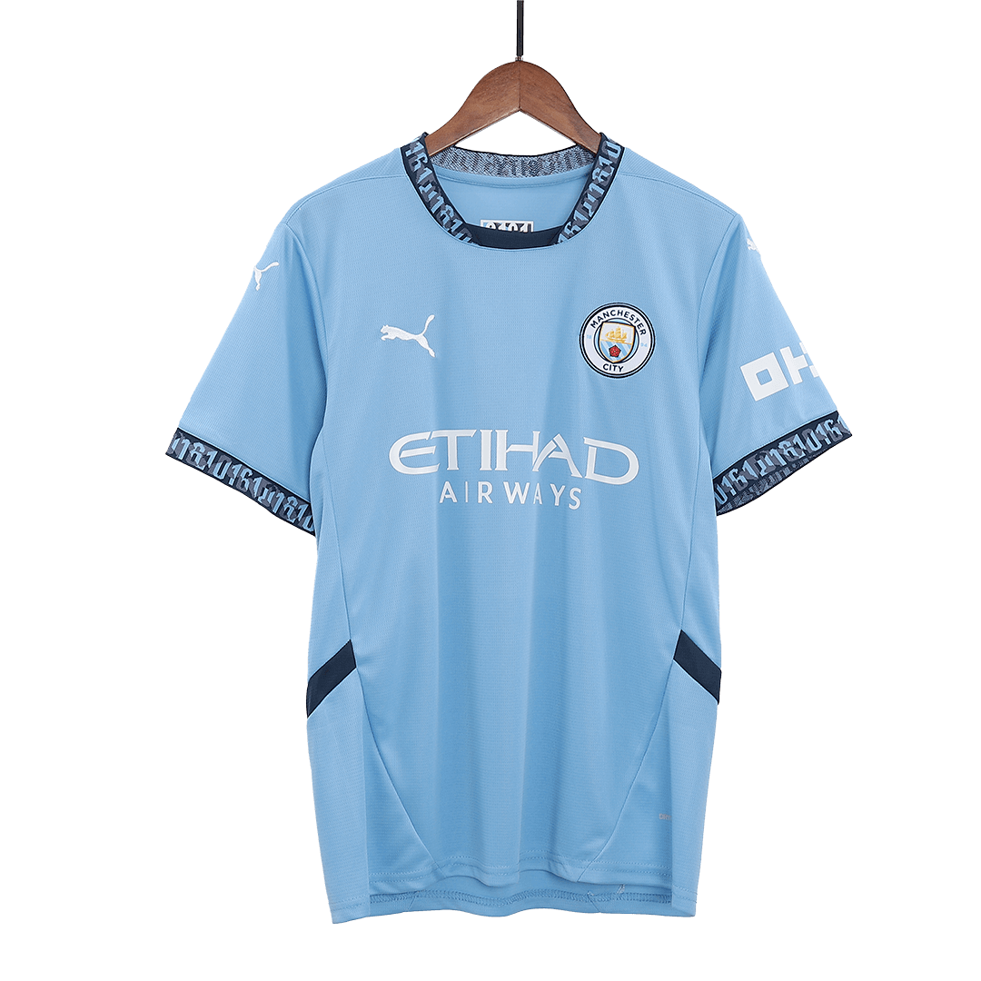 Manchester City Home Soccer Jersey Kit(Jersey+Shorts) 2024/25Authentic