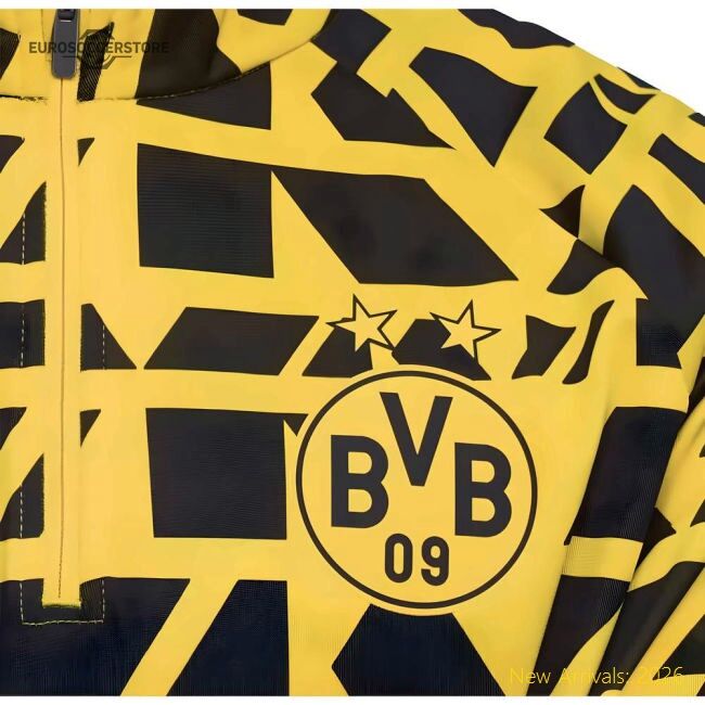 Elite 2025-2026 Borussia Dortmund Warm Up 14 Zip Top (yellow)