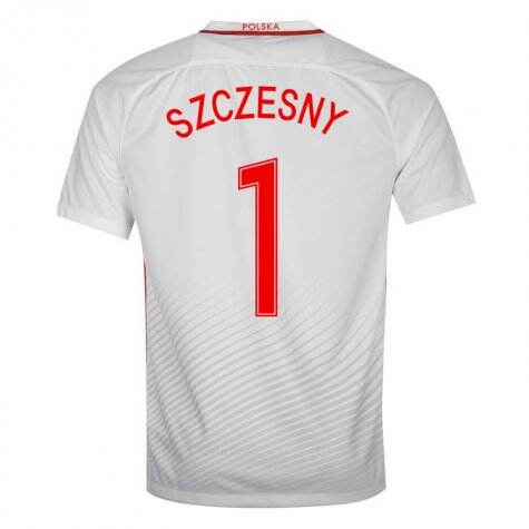 Poland Home 2016 Szczesny 1 Soccer Jersey Shirt - Official Replica