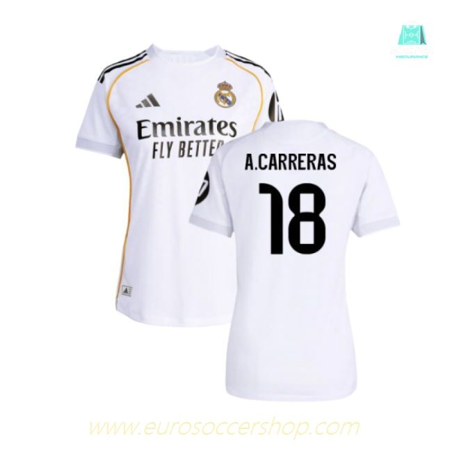 2025-2026 Real Madrid Authentic Home Shirt (Womens) (A.Carreras 18)