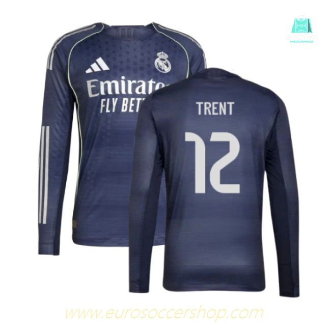2025-2026 Real Madrid Long Sleeve Away Shirt (Trent 12)