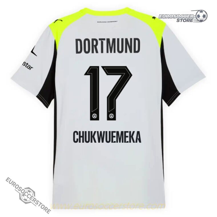 Borussia Dortmund 25-26 Season Away CHUKWUEMEKA 17 Football Jersey