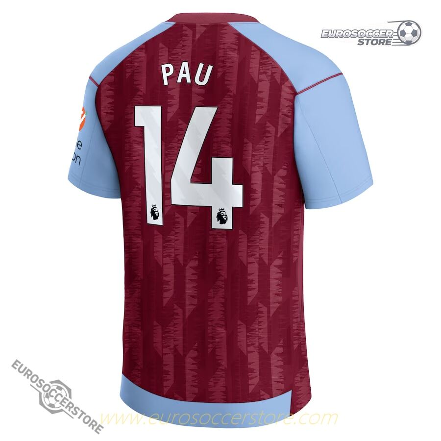 Aston Villa PAU 14 Home Football Shirt for the 23-24 Season