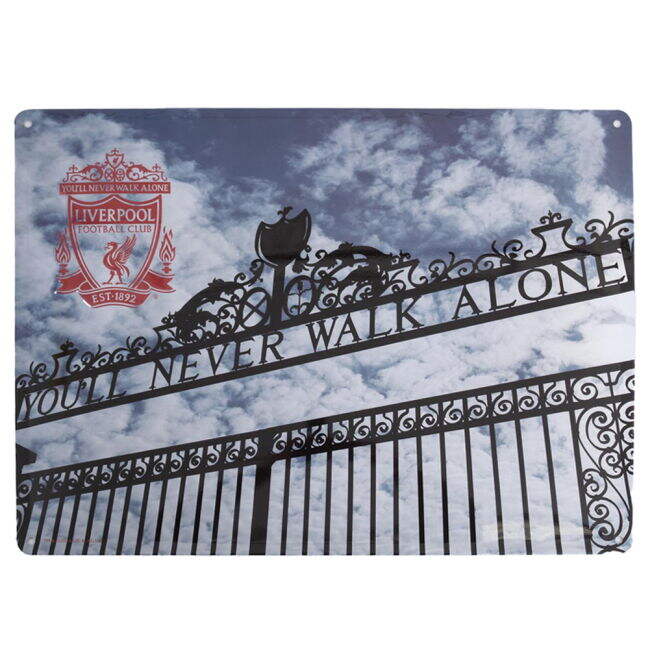 retro Liverpool FC Shankly Gates Large Sign