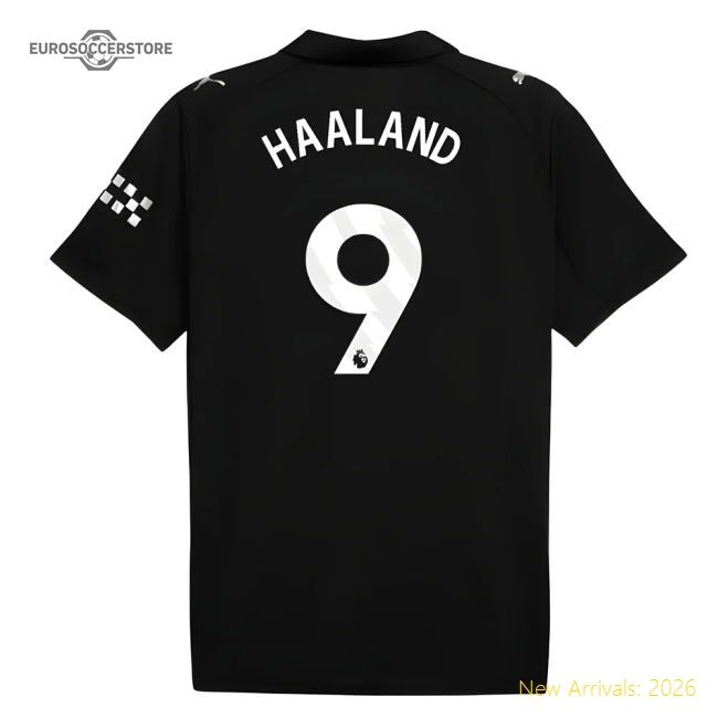 Premium 2025-2026 Man City Away Shirt (haaland 9) - Premium Quality