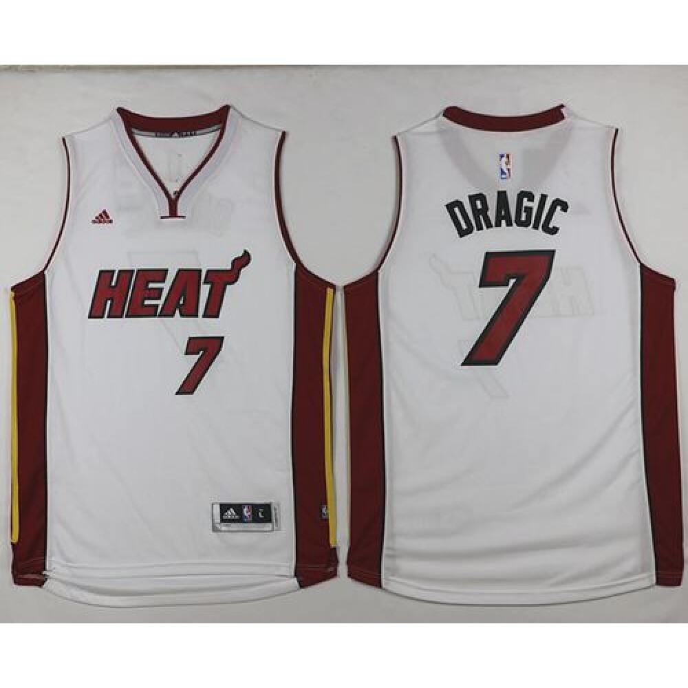 Collector's Item Limited Men's Heat #7 Goran White Basketball Jersey