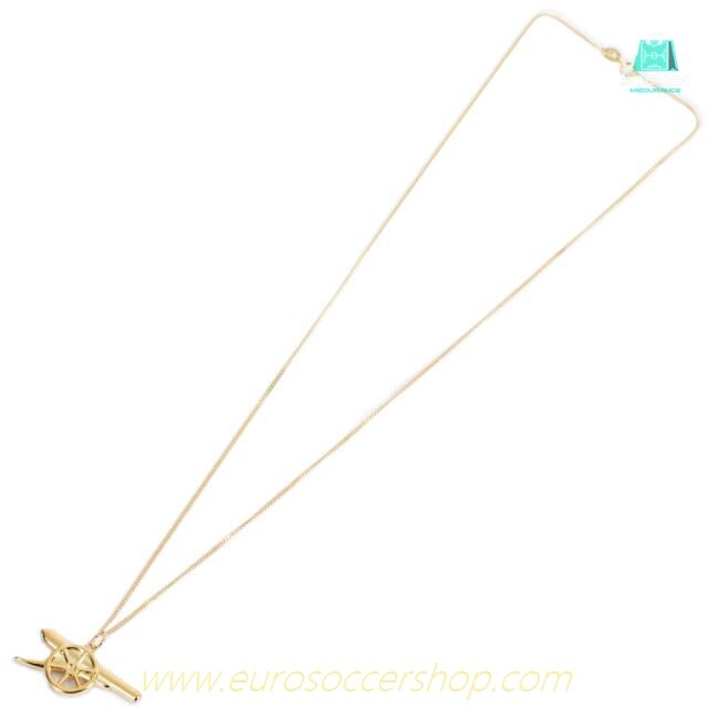Arsenal FC 18ct Gold Plated on Silver Cannon Pendant & Chain