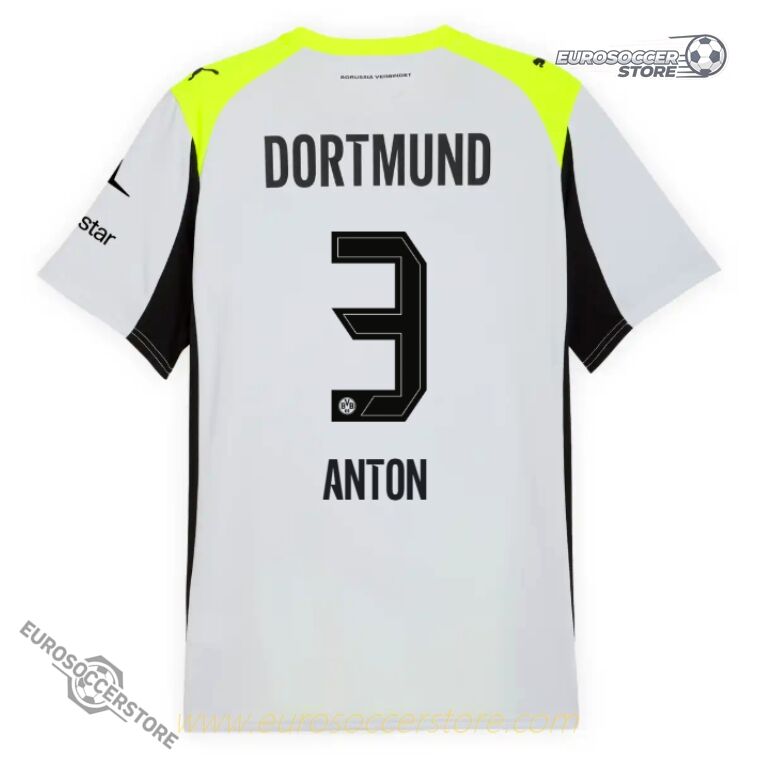 Borussia Dortmund 25-26 Season Away ANTON 3 Football Jersey