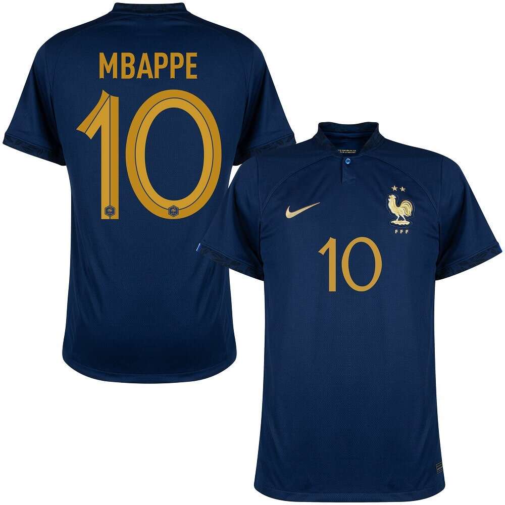2022 WORLD CUP FRANCE HOME TEAM JERSEY MBAPPE