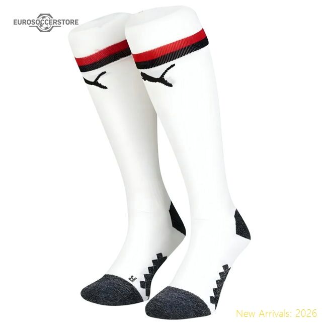 Premium-grade 2018-2019 Ac Milan Puma Home Football Team Socks (white)