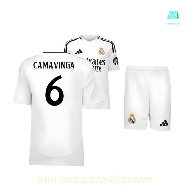2024-2025 Real Madrid Home Youth Kit (Camavinga 6)