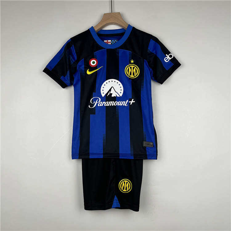 KIDS INTER MILAN 2324 HOME BLUE FOOTBALL KITShirtShorts - Official
